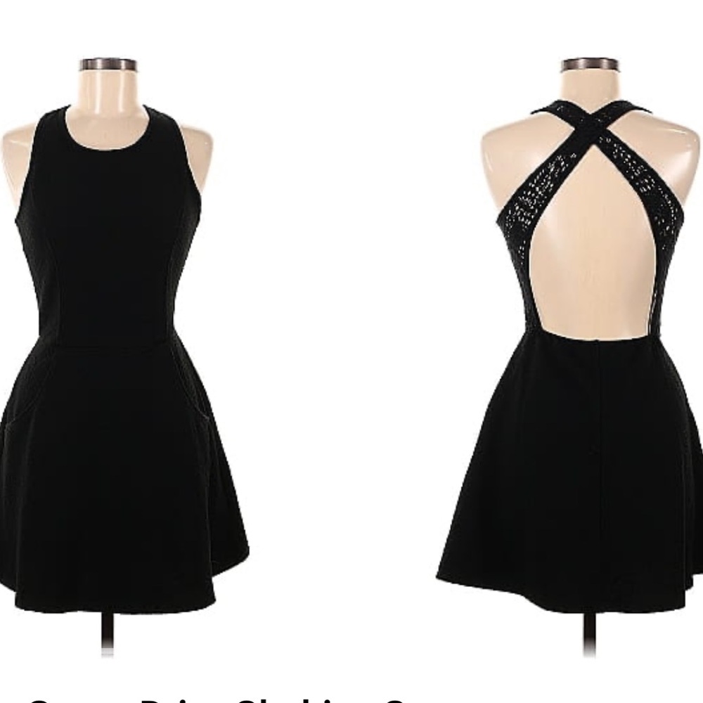 Black backless dress